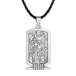 Vintage ägyptischer Gott Talisman Anhänger Männer Frauen Halskette Ägypten Gott der Magie Weisheit Thoth Ibis-Kopf Amulett Schmuck Geschenke von Hokech
