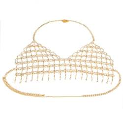 modisches accessoire strass quaste strand bikini aushöhlen sexy nachtclub bh brust kette von Hokech