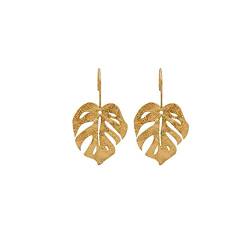 Hokie - Ohrringe für Frauen, Tropfen Ohrringe, Goldplatte Glänzende Ohrringe aus Golden Leaf, Schönes Geschenk für sie von Hokie
