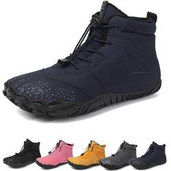 Barfußschuhe Winter, Outdoor Barfußschuhe Herren Damen Herbst Winter, Wasserdicht Barfussschuhe Barefoot Shoes (Blue C, 38) von Hokuto