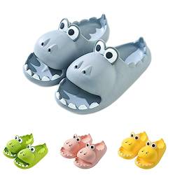 Dino-Hausschuhe, lustige Cartoon-Dinosaurier-Sommerhaus-Anti-Rutsch-Slipper mit offener Zehenpartie (Light Blue, adult, women, numeric_37, numeric_range, eu_footwear_size_system, numeric_38, wide) von Hokuto