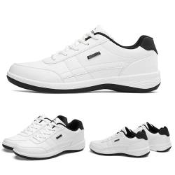 Ergonomische Schmerzlindernde Komfortschuh, Mens OrthopäDische Orthopedic Walking Sports Breathable Casual Non Slip Shoes (White, Erwachsene, 41, Numerisch, EU Schuhgrößensystem, Breit) von Hokuto