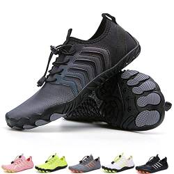 Feldluft Barfußschuhe Damen Herren Outdoor Bequemer rutschfeste Barfußschuhe Feldluft Pro Barfussschuhe (A06 Black, Adult, Men, Numeric_41, Numeric, eu_Footwear_Size_System, medium) von Hokuto