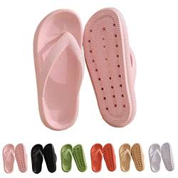 Hokuto Cozy Slides Original Flipflop, Pummy Hausschuhe, Flip Flops Mit FußBett Damen, Slipper Damen Sommer (Pink, adult, numeric_36, numeric_range, eu_footwear_size_system, numeric_37, wide) von Hokuto