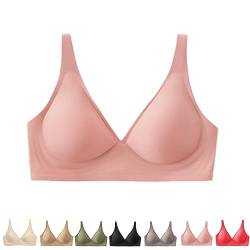 Hokuto Lavania - Nahtloser Premium Komfort BH, Removable Padded Seamless Bra Wireless (XL, Rosa) von Hokuto