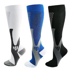 Hokuto Minasa KompressionsstrüMpfe FüR Schmerzfreie Beine & FüßE, OrthopäDische Kompressionssocken Plantar Fasciitis Socken (Colour Mix 4, L/XL) von Hokuto