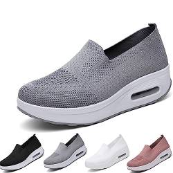 Hokuto OrthopäDische Damenschuhe, Orthopädische Turnschuhe Für Damen, Orthopädische Damen Slip-On Walking Sneaker (Grau, numeric_40) von Hokuto