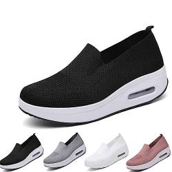 Hokuto OrthopäDische Damenschuhe, Orthopädische Turnschuhe Für Damen, Orthopädische Damen Slip-On Walking Sneaker (Schwarz, numeric_38) von Hokuto