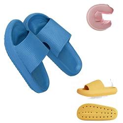 Hokuto Pummis Original, Pummis Latschen Damen Original, Laufen Wie Auf Wolken, Slipper Damen Sommer (Blau, adult, numeric_40, numeric_range, eu_footwear_size_system, numeric_41, wide) von Hokuto