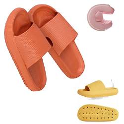 Hokuto Pummis Original, Pummis Latschen Damen Original, Laufen Wie Auf Wolken, Slipper Damen Sommer (Orange, adult, numeric_42, numeric_range, eu_footwear_size_system, numeric_43, wide) von Hokuto