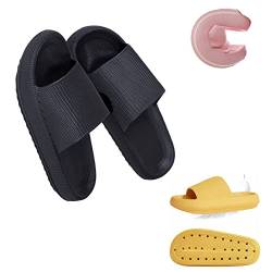 Hokuto Pummis Original, Pummis Latschen Damen Original, Laufen Wie Auf Wolken, Slipper Damen Sommer (Schwarz, adult, numeric_40, numeric_range, eu_footwear_size_system, numeric_41, wide) von Hokuto