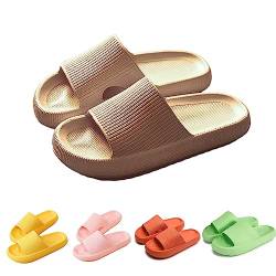 Hokuto Pummy Hausschuhe Sommer Pummis Damen Pummies Cozislides Wolkenschuhe Cozy Slides (Khaki, adult, women, numeric_42, numeric_range, eu_footwear_size_system, numeric_43, wide), shoe von Hokuto