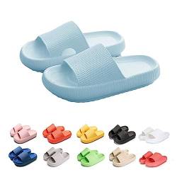 Hokuto Schlappis Wolken Damen, Cozy Slides, Cosyslides Wolkenslipper Original, Weich Rutschfeste Hausschuhe (Hellblau, adult, numeric_40, numeric_range, eu_footwear_size_system, numeric_41, wide) von Hokuto