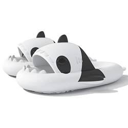 Hokuto Shark Cloud Slippers, Shark Slides, Shark Cloud Slides EVA Shark Slippers für Erwachsene (White Panda, numeric_40) von Hokuto