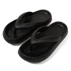 Hokuto Weiche Badelatschen Unisex Cozy Cloud Slides Original Wolkenschuhe Bathing Flip Flops (Black, Adult, Women, Numeric_40, Numeric_Range, eu_Footwear_Size_System, Numeric_41, medium) von Hokuto