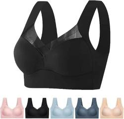 Hokuto Wmbra BH, Wmbra Haltungskorrektur BH, Ohne BüGel Push Up BH FüR Seniorinnen (as3, Alpha, x_l, Regular, Regular, Schwarz), XL von Hokuto