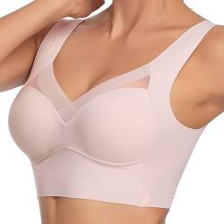 Hokuto Wmbra BH Original, Wmbra Haltungskorrektur BH Das Original, Summer Wireless Push-Up Comfort 2.0, Full Back Cover Plus Size BH S-5XL (DE/NL/SE/PL, Alphanumerisch, M, Regular, Regular, pink) von Hokuto