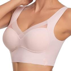 Hokuto Wmbra BH Original, Wmbra Haltungskorrektur BH Das Original, Summer Wireless Push-Up Comfort 2.0, Full Back Cover Plus Size BH S-5XL (DE/NL/SE/PL, Alphanumerisch, XL, Regular, Regular, pink) von Hokuto