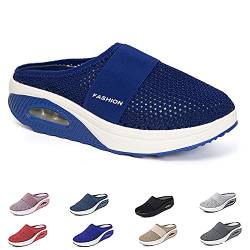 Orthopädische Schuhe Damen Air Cushion Slip On Walking Orthopedic Diabetic Walking Shoes Freizeit Mesh Atmungsaktiv Sandals (Königsblau, Erwachsene, Damen, 36, Numerisch, EU Schuhgrößensystem, M) von Hokuto