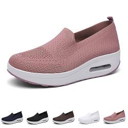 Orthopädische Schuhe Damen Air Cushion Slip On Walking Orthopedic Diabetic Walking Shoes Freizeit Mesh Atmungsaktiv Sandals (Pink-B, Erwachsene, Damen, 38, Numerisch, EU Schuhgrößensystem, M) von Hokuto