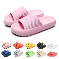 Pummy Hausschuhe, Cozy Slides Original Cloud Slippers Schlappen Damen Badelatschen Herren (Pink, 42) von Hokuto