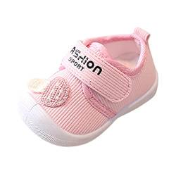 Turnschuhe Babyschuhe Weiche Sohle Bowknot Schuhe Mädchen Sneakers Blumen Gartenschuhe Sommer Kinderschuhe Hausschuhe Weiche Unterseite Baby Kinder Quietsche Schuhe (240306A-Pink, 21 Toddler) von HolAngela