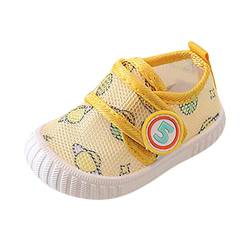 Turnschuhe Babyschuhe Weiche Sohle Bowknot Schuhe Mädchen Sneakers Blumen Gartenschuhe Sommer Kinderschuhe Hausschuhe Weiche Unterseite Baby Kinder Quietsche Schuhe (240306B-Yellow, 23 Toddler) von HolAngela