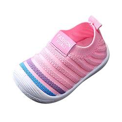 Turnschuhe Babyschuhe Weiche Sohle Bowknot Schuhe Mädchen Sneakers Blumen Gartenschuhe Sommer Kinderschuhe Hausschuhe Weiche Unterseite Baby Kinder Quietsche Schuhe Quietschendes (12-Pink, 18) von HolAngela