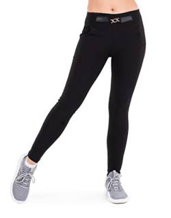 Holala Damen Treggings Thermo Business High Waist Leggings Hosen Stretch Jeggings 8509 (42-44, Schwarz) von Holala