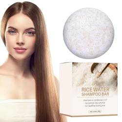 Reiswasser-Shampoo-Riegel - Handgefertigte Shampoo-Riegel für Haarwachstum | Tiefenreinigendes festes Shampoo und Conditioner-Riegel, ölkontrollierende, nährende Haarpflege für die meisten Holdes von Holdes