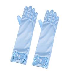 Holibanna 1 Paar Mädchen Handschuh Satin-Handschuhe Kinderhandschuhe Handschuhe für Kinder Fäustlinge für Kinder Handschuhe für Blumenmädchen Bowknot-Handschuhe langer Lauf Prinzessinenkleid von Holibanna