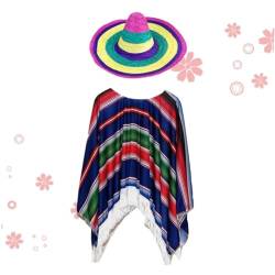Holibanna 1 Satz Hawaii-strohhut Mexikanische Kleidung Kind Halloween Mexiko von Holibanna