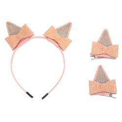 Holibanna 1 Satz Stirnband Glitzernde Katzenohren Kätzchenohren Haarspangen Tier-cosplay-kostüm Für Jungen Tierhaarzubehör Katzenohren Kostüm Tierhaarspangen Kleidung Kind Metall von Holibanna