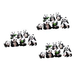 Holibanna 16 Stk Lichthausdekorationen für zu Hause Desktop-Dekor Schreibtischdekoration Wohnkultur Panda-Mikrolandschaftsdekor Panda basteln Miniatur Puppe Zubehör Ornamente schmücken von Holibanna