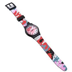 Holibanna 1Stk Cartoon-Camouflage-Uhr Uhren für Mädchen Uhr mit Schnellverschluss Geschenke für Kinder Modeuhr Kinderarmbanduhr Cartoon-Uhr Wenig frisch Anschauen Quarzuhren Student PVC rot von Holibanna