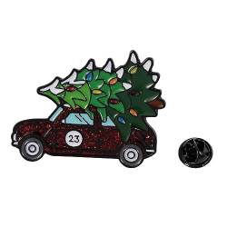 Holibanna 1Stk Weihnachtsbaum-Brosche Weihnachtsbrosche Party-Brosche Auto-Dekor weihnachtsdeko Weihnachtslegierungsbrosche Unisex-Anstecknadel Wagen Abzeichen Autoladung schmücken von Holibanna