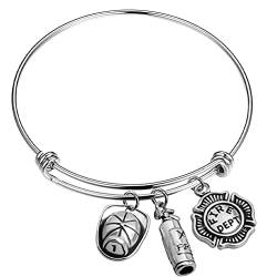 Holibanna 1stk Feuerwehr Armband Schmuck Kette Kettenglieder Schmuck Armreif Damen Schmuck Armband Modeschmuck Für Damen Männerschmuck Feuerwehrarmbänder Geschenk Amulett Öffnen Mann Metall von Holibanna