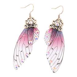 Holibanna 2 Paar Flügel Ohrringe Ohrgehänge Tier Design Ohr Schmuck für Frauen Damen Schmetterling Flügel Form von Holibanna