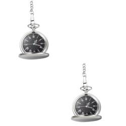 Holibanna 2 STK Quarz-taschenuhr Vintage-Uhr Regalos Navideños para Hombres Uhren Geschenk Für Frauen Hängende Uhr Retro-taschenuhr Männergeschenk Fall Weihnachten Kind von Holibanna