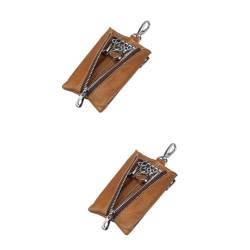 Holibanna 2 STK Schlüsseltasche Schlüsselanhänger Herren-Clutch Münzfach Damen Ledergeldbörsen für Herren Gürtel für Männer Auto schlüssel Fall Wagen Schlüsselbox Münze Gürteltasche Fräulein von Holibanna