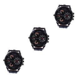 Holibanna 3st Herrenuhren Modische Herrenuhr Uhr Mit Großem Zifferblatt Männer Sehen Mann Armband Persönlichkeit von Holibanna