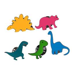 Holibanna 5st Cartoon-dinosaurier-brosche Dinosauriernadeln Für Rucksäcke Cartoon-rucksäcke Rucksack-stifte Dinosaurier-broschen Für Frauen Zinklegierung Karikatur Zubehör von Holibanna