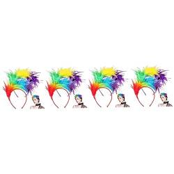 Holibanna 8 Stk Feder Stirnband Haarreifen Für Bühnenaufführungen Karneval Kopfbedeckungen Gatsby-derby-hut Tanzen Kopfbedeckungen Für Bühnenauftritte Party-stirnband Schal Braut Charme von Holibanna