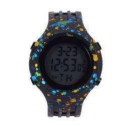 Holibanna Anschauen elektrische Armbanduhr Digitaluhr für Jungen Uhrengehäuse für Herren Herrenuhren schöne Uhr für Kinder Studenten schauen zu Schwarze Technik Wecker Fall Mann Edelstahl von Holibanna
