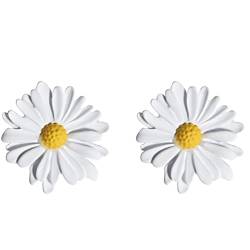 Holibanna Daisy Ohrringe Bolzen Tiny Blume Ohrstecker Blumen Raupen Ohrring Pflanzen Ohr Schmuck Geschenke für Frau Weibliche (Weiß) von Holibanna