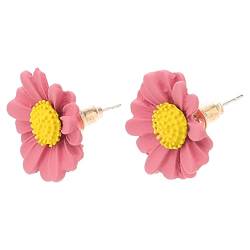 Holibanna Daisy Ohrringe Bolzen Tiny Ohrstecker Blumen Raupen Ohrring Pflanzen Ohr Schmuck Geschenke für Frau Weibliche (Rosa) von Holibanna