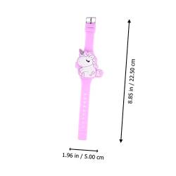 Holibanna Digitaluhr Quarzuhr für Kinder Armbanduhren für Mädchen LED-Uhr für Kinder elektrisch Geschenkuhr für Kinder Einhorn-Clamshell-Uhr Anschauen Spielzeug Männer und Frauen Kieselgel von Holibanna