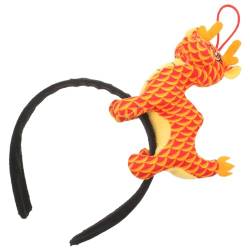 Holibanna Drachen-Stirnband Chinesisches Neujahrs-Kopfbedeckung Das Jahr Des Drachen-Kopfbedeckung Chinesisches Tierkreiszeichen-Haarband Frühlingsfest-Plüsch-Kopfbedeckungen von Holibanna