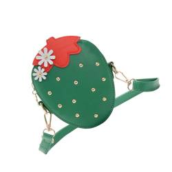 Holibanna Erdbeer-Geldbörse Mini-Handtasche Obst-Stroh-Umhängetasche Süße Obst-Umhängetasche Sommer-Strand-Reisetasche Handytasche Münzbörse Für Damen Und Mädchen Grün von Holibanna