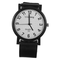 Holibanna Freizeituhr für Studenten Sportuhren betrachten Geschenke Uhrengehäuse für Herren Uhr mit Silikonarmband Armbanduhren für Studenten Schwarzgesichtig Anschauen Gurt von Holibanna